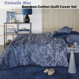 Darrahopens Home & Garden > Bedding Bedding House Pantalla Blue Bamboo Cotton Quilt Cover Set Queen