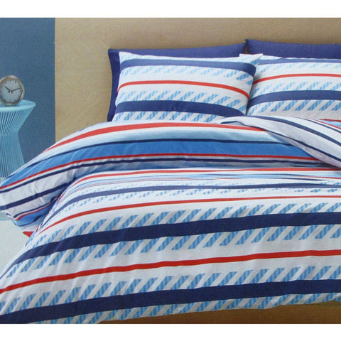 Darrahopens Home & Garden > Bedding Belmondo Atlanta Striped Easy Care Quilt Cover Set King