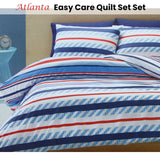 Darrahopens Home & Garden > Bedding Belmondo Atlanta Striped Easy Care Quilt Cover Set King