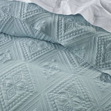 Darrahopens Home & Garden > Bedding Bianca Aspen Sky Blue Embroidered Bedspread Set Double