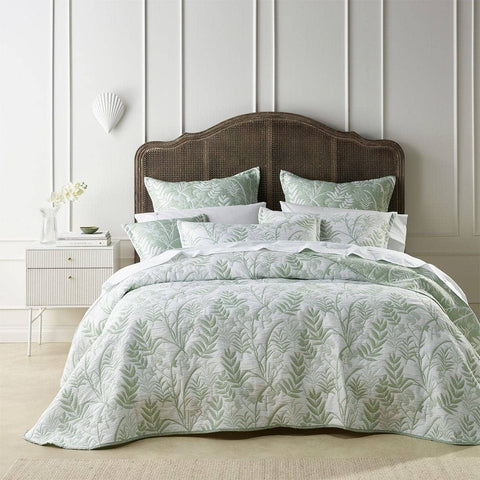 Darrahopens Home & Garden > Bedding Bianca Eden Sage Jacquard Bedspread Set Double