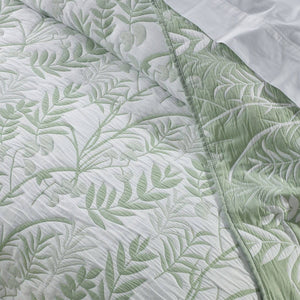 Darrahopens Home & Garden > Bedding Bianca Eden Sage Jacquard Bedspread Set Double