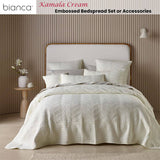 Darrahopens Home & Garden > Bedding Bianca Kamala Cream Embossed Bedspread Set Double