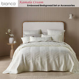 Darrahopens Home & Garden > Bedding Bianca Kamala Cream Embossed Bedspread Set King Single