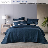 Darrahopens Home & Garden > Bedding Bianca Kazimir Navy Polyester Coverlet Set Queen/King