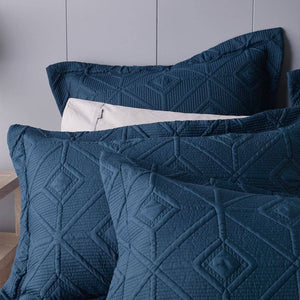 Darrahopens Home & Garden > Bedding Bianca Kazimir Navy Polyester Coverlet Set Queen/King