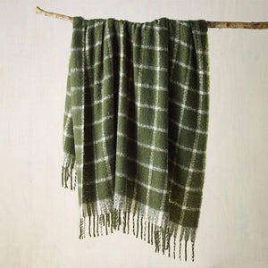 Darrahopens Home & Garden > Bedding Bianca Maldon Faux Mohair Large Throw Rug 150 x 220 cm Forest Green