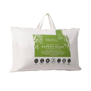 Darrahopens Home & Garden > Bedding Bianca Natural Sleep White Bamboo Blend Medium Profile Pillow