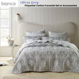 Darrahopens Home & Garden > Bedding Bianca Olivia Grey Polyester Cotton Jacquard Coverlet Set Queen/King