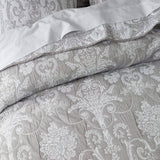 Darrahopens Home & Garden > Bedding Bianca Olivia Grey Polyester Cotton Jacquard Coverlet Set Queen/King