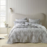 Darrahopens Home & Garden > Bedding Bianca Olivia Grey Polyester Cotton Jacquard Coverlet Set Super King