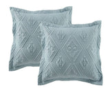 Darrahopens Home & Garden > Bedding Bianca Pair of Aspen Sky Blue European Pillowcases