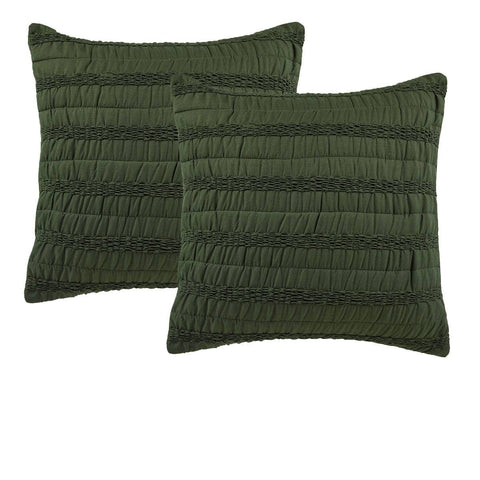 Darrahopens Home & Garden > Bedding Bianca Pair of Vienna Green European Pillowcases