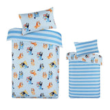 Darrahopens Home & Garden > Bedding Caprice Bluey Bingo Reversible Striped Licensed Quilt Cover Set Single