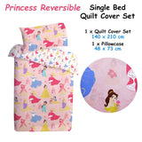 Darrahopens Home & Garden > Bedding Caprice Disney Princess Reversible Licensed Quilt Cover Set Single