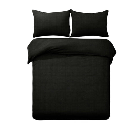 Darrahopens Home & Garden > Bedding Designer Selection Denver Embossed Quilt Cover Set Black King