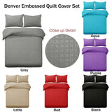 Darrahopens Home & Garden > Bedding Designer Selection Denver Embossed Quilt Cover Set Black King