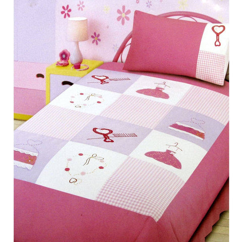 Darrahopens Home & Garden > Bedding Diva Girls Accessories Embroidered Quilt Cover Set Single