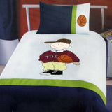 Darrahopens Home & Garden > Bedding Dude Basketball Embroidered Quilt Cover Set Single