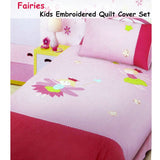 Darrahopens Home & Garden > Bedding Fairies Embroidered Quilt Cover Set Single