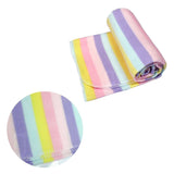 Darrahopens Home & Garden > Bedding Funky Cute Polar Fleece Throw Rug Pastel Stripes