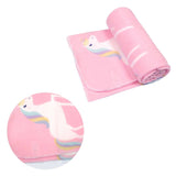 Darrahopens Home & Garden > Bedding Funky Cute Polar Fleece Throw Rug Pink Unicorn