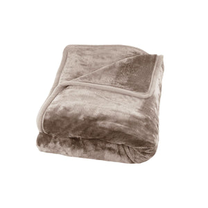 Darrahopens Home & Garden > Bedding J Elliot Home 800GSM Luxury Winter Thick Mink Blanket Beige Queen