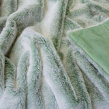 Darrahopens Home & Garden > Bedding J Elliot Home Archie Sage Faux Fur Throw Rug 130 x 160cm