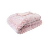 Darrahopens Home & Garden > Bedding J Elliot Home Archie Soft Pink Faux Fur Throw Rug 130 x 160cm