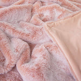 Darrahopens Home & Garden > Bedding J Elliot Home Archie Soft Pink Faux Fur Throw Rug 130 x 160cm