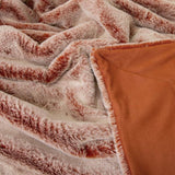 Darrahopens Home & Garden > Bedding J Elliot Home Archie Terracotta Faux Fur Throw Rug 130 x 160cm