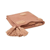 Darrahopens Home & Garden > Bedding J Elliot Home Quinn 100% Cotton Textured Throw 130 x 160 cm Clay Pink & Soft Pink