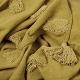 Darrahopens Home & Garden > Bedding J Elliot Home Quinn 100% Cotton Textured Throw 130 x 160 cm Ochre & Jojoba