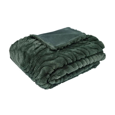 Darrahopens Home & Garden > Bedding J Elliot Home Rita Sea Kelp Faux Mohair Throw Rug 130 x 160cm