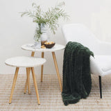 Darrahopens Home & Garden > Bedding J Elliot Home Rita Sea Kelp Faux Mohair Throw Rug 130 x 160cm