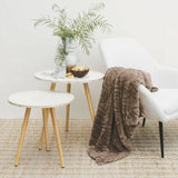 Darrahopens Home & Garden > Bedding J Elliot Home Rita Woodsmoke Faux Mohair Throw Rug 130 x 160cm