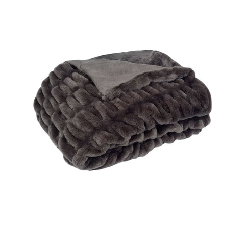 Darrahopens Home & Garden > Bedding J Elliot Home Skyler Chocolate Faux Fur Throw Rug 130 x 160cm