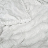 Darrahopens Home & Garden > Bedding J Elliot Home Skyler Ivory Faux Fur Throw Rug 130 x 160cm