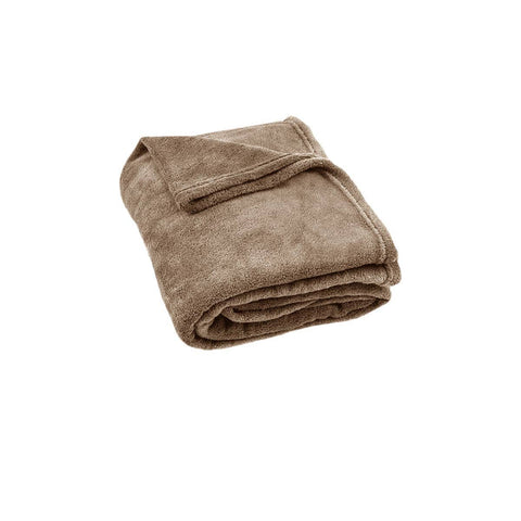 Darrahopens Home & Garden > Bedding Light Weight Coral Fleece Throw Rug 150x200 cm Latte