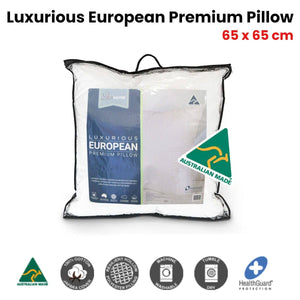 Darrahopens Home & Garden > Bedding LoftMaster Luxurious Cotton Cover Premium European Pillow 65 x 65 cm