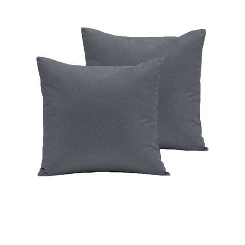 Darrahopens Home & Garden > Bedding Pair of  280TC Polyester Cotton European Pillowcases Charcoal