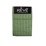 Darrahopens Home & Garden > Bedding Pair of Reve 100% Cotton Standard Pillowcases 48 x 74 cm Narrow Stripe Olive