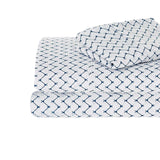 Darrahopens Home & Garden > Bedding Ramesses 250TC Egyptian Cotton Printed Sheet Set Navy Sefton Single