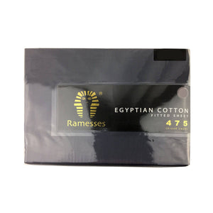 Darrahopens Home & Garden > Bedding Ramesses 475TC Egyptian Cotton Fitted Sheet Queen Charcoal