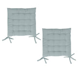 Darrahopens Home & Garden > Bedding Set of 2 Chair Pads with Ties 40 x 40 cm Silver Blue