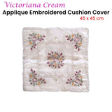 Darrahopens Home & Garden > Bedding Victoriana Cream Applique Embroidered Cushion Cover 45 x 45 cm