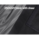 Darrahopens Home & Garden > Curtains Artiss 2X 132x274cm Blockout Sheer Curtains Black