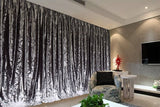 Darrahopens Home & Garden > Curtains Large Thick Velvet Curtains Stunning Flocking 580x270cm+Hook Pinch Pleat Silver Grey