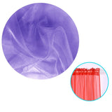 Darrahopens Home & Garden > Curtains Pair of Organza Sheer Rod Pocket Curtains Purple