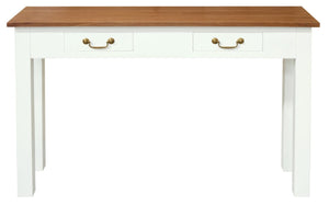 Darrahopens Home & Garden > Decor 2 Drawer Straight Leg Sofa/Hall Table (White Caramel)
